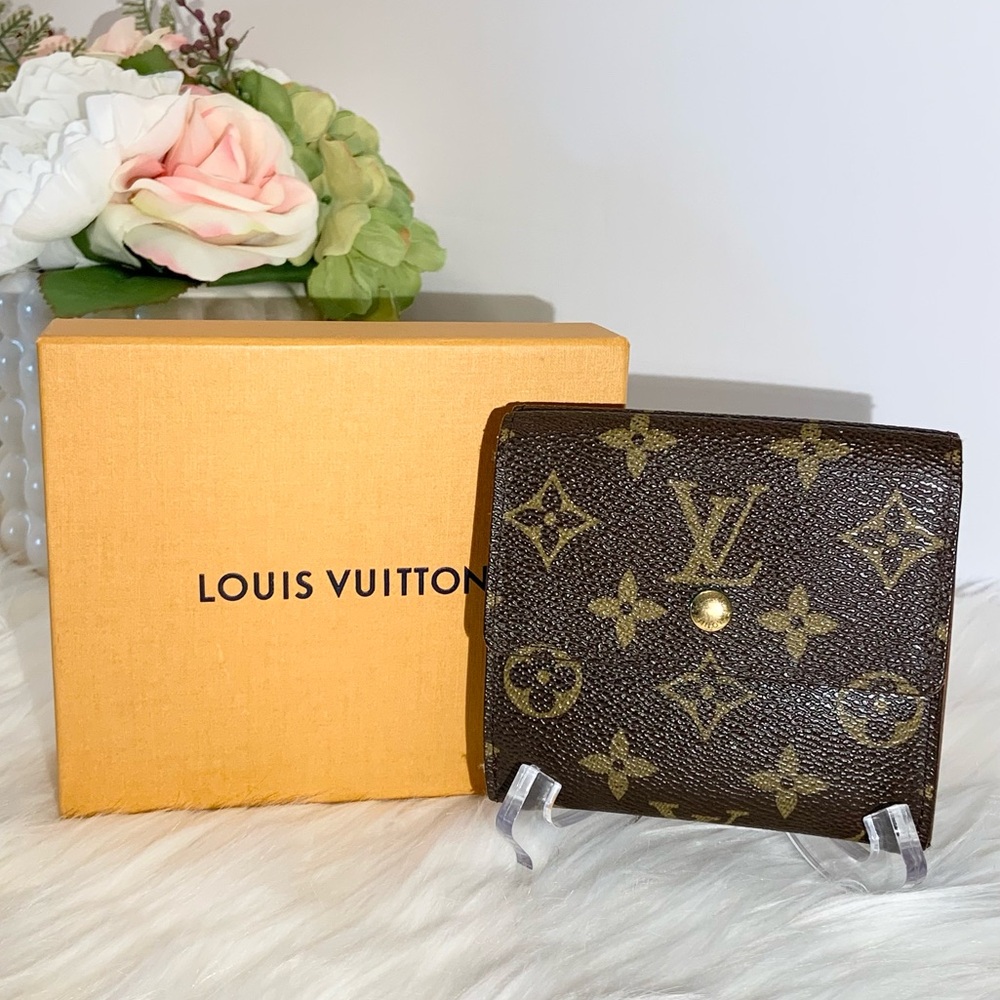 Louis Vuitton Authentic Elise Monogrammed Tri-fold Compact Wallet-Box Included!